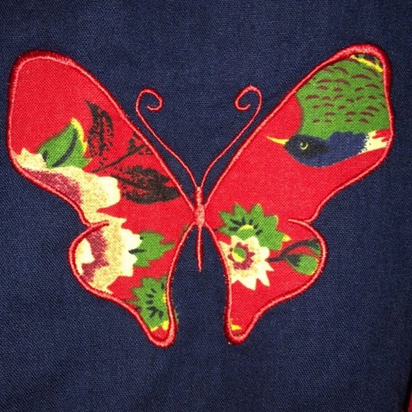 🦋COTTON AMOUR🦋BUTTERFLIES AND FLOWERS A-LINE🦋 - Picture 5 of 9